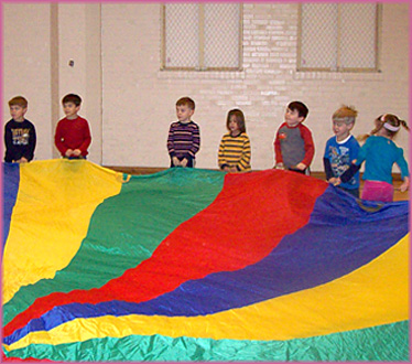 playing in a gym
