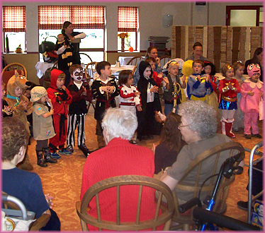 kids at senior center
